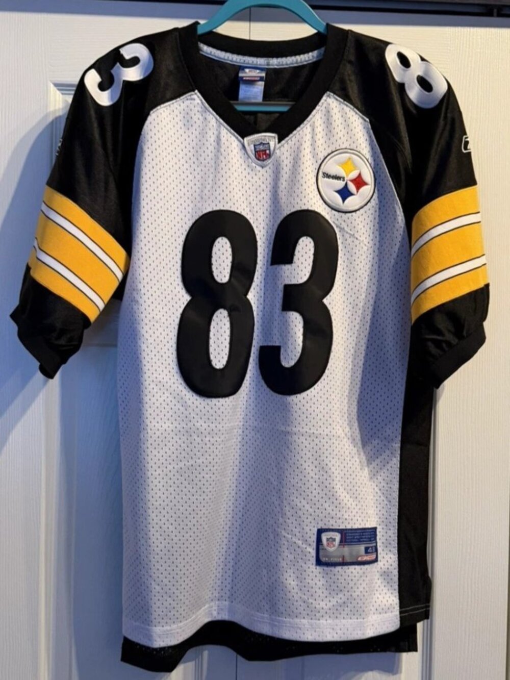 PITTSBURGH STEELERS HEATH MILLER #83 BLACK 48 ON FIELD NFL REEBOK STITCH JERSEY